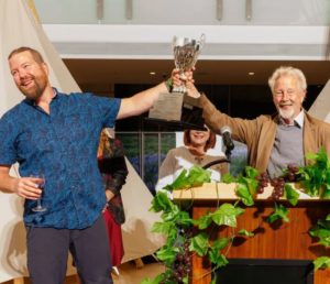 Alfred Eames with Reward Trophy